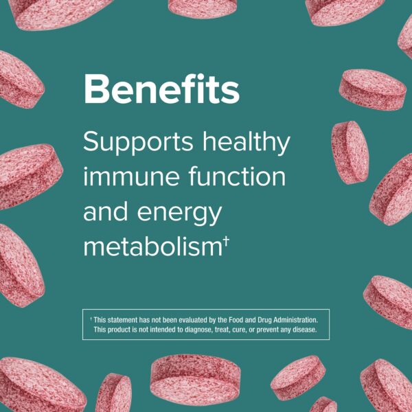 Envase y tabletas vitamina B12 para sistema inmune