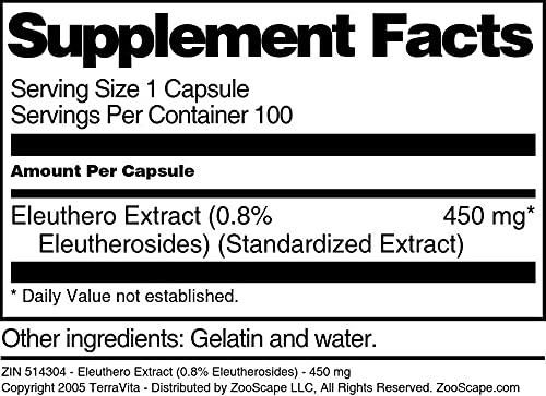 Version 1.0.0 Envase TierraVita 100 cápsulas Eleuterococo extractos