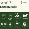 Envase de VISHIKA Mulethi polvo natural ayurveda