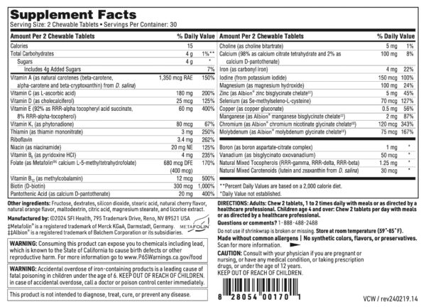 Envase de VitaTab Klaire Labs