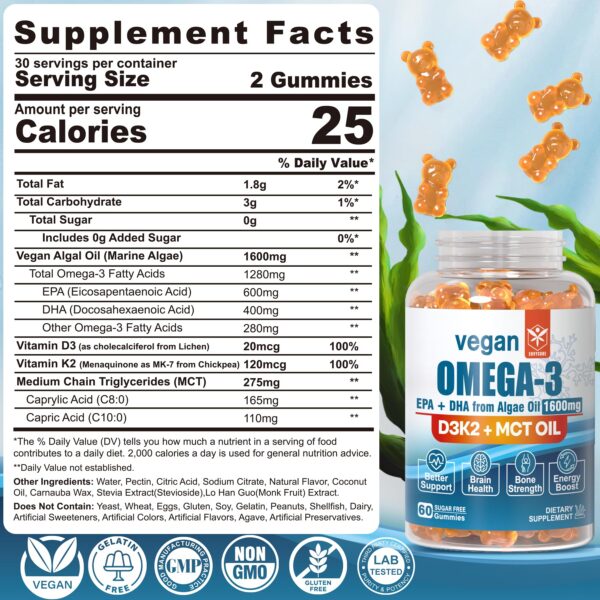 Etiqueta lateral EnvyCure gominolas omega-3