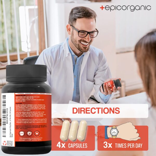 Epic Organicum cápsulas detox colon para hombres y mujeres
