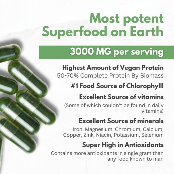 Version 1.0.0 Espirulina orgánica certificada para nutrición y bienestar diario