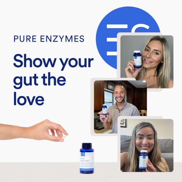 Version 1.0.0 Frasco de Essential Stacks Digestive Enzymes con etiqueta