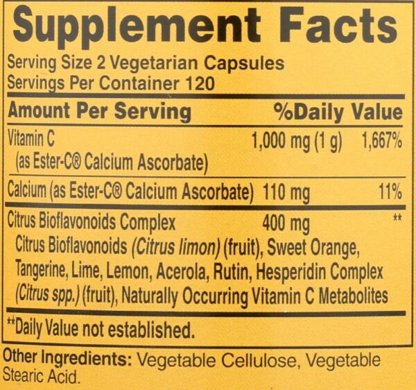 Ester-C 500 vitamina C suplemento vegetariano