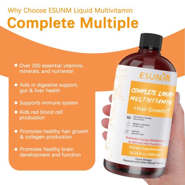 Gota/frasco de ESUNM en primer plano