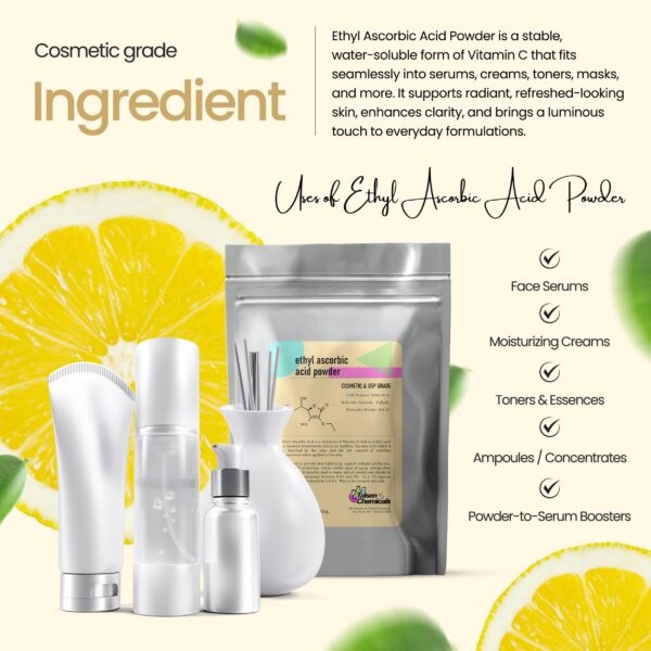 Frasco blanc de Ethyl Ascorbic Acid Powder