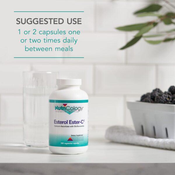 Etiqueta cápsulas vitamina C Esterol Ester-C para salud