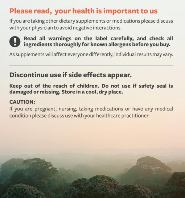 Etiqueta detallada con bioflavonoides