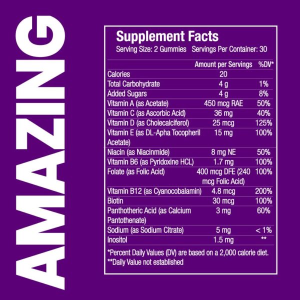 Esmerally gomitas vitamínicas naturales para mujeres paquete 360