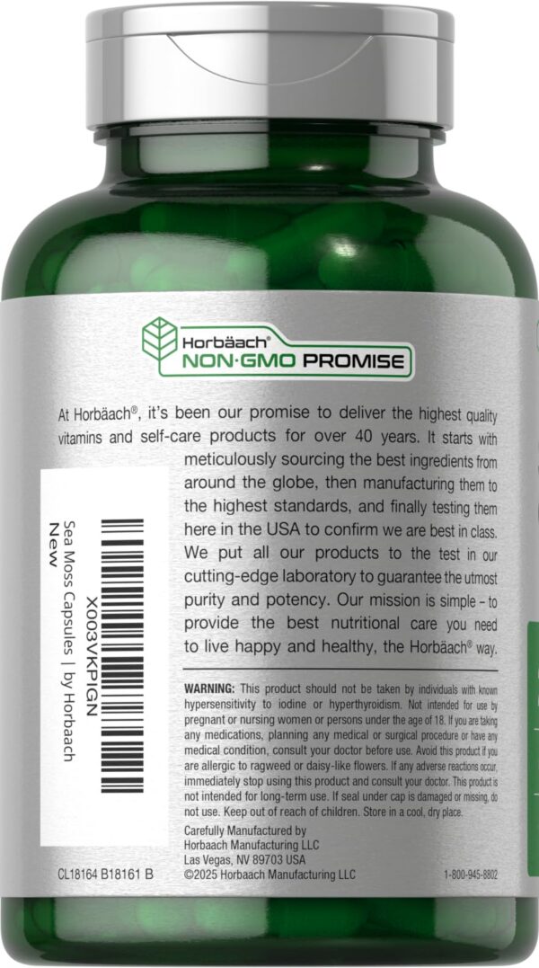 Etiqueta frontal Sea Moss Complex 2250 mg