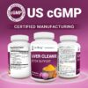 Etiqueta frontal cápsulas detox hígado Dr. Berg