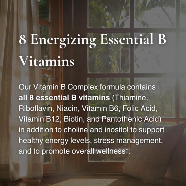 Etiqueta frontal complejo vitamina b Utzy Naturals