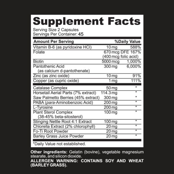 Etiqueta frontal del frasco