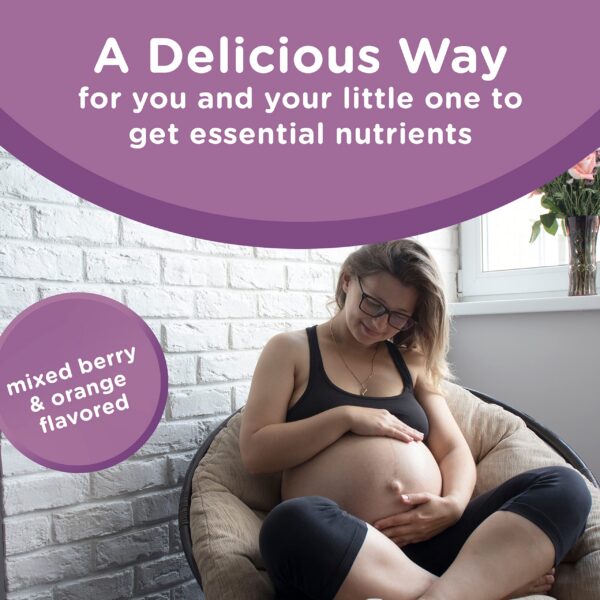 Etiqueta frontal gomitas Centrum multivitamínico prenatal