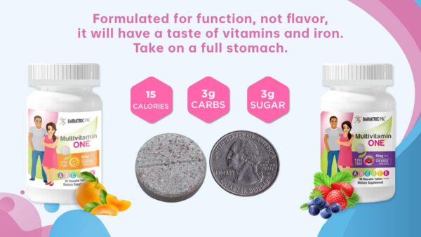 Etiqueta frontal suplemento BariatricPal multivitaminico