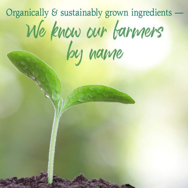 Etiqueta Garden of Life super greens para mujeres y hombres