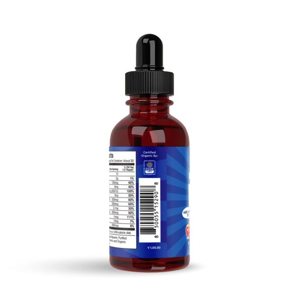 Etiqueta de ingredientes en gotitas