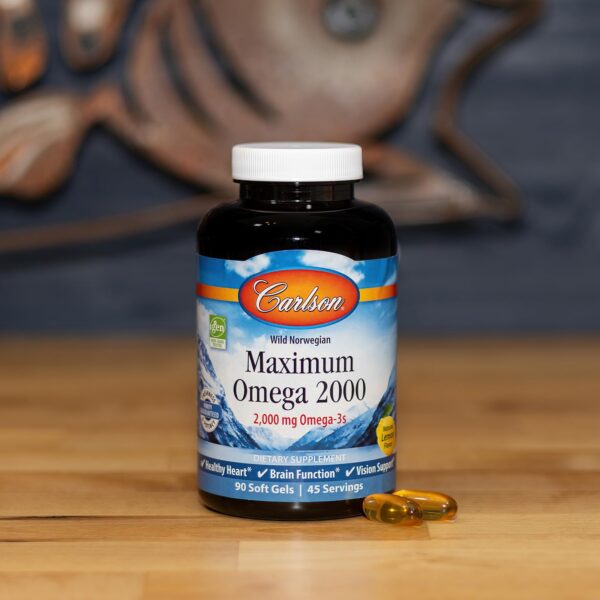 Etiqueta de información nutricional Carlson Omega 2000