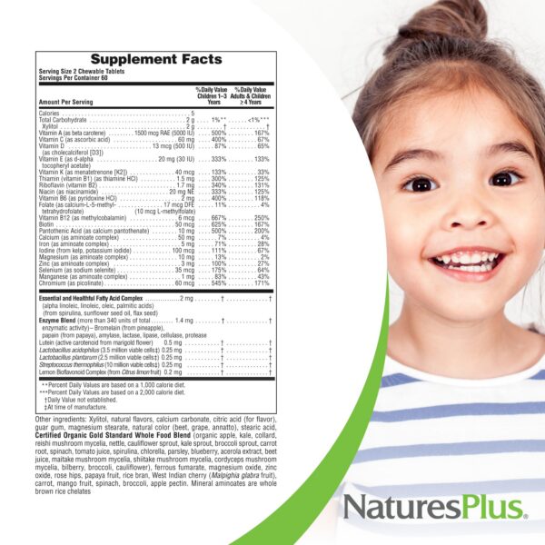 Version 1.0.0 Vitaminas infantiles Animal Parade Gold Natures Plus masticables y vegetarianas