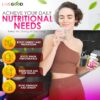 Etiqueta informativa multivitamínico LIVEGOOD para mujeres vegano
