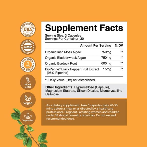 Etiqueta de ingredientes y lista de componentes