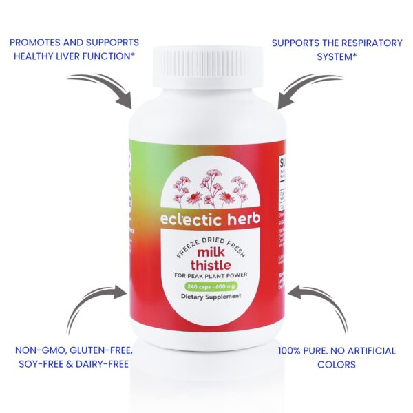 Version 1.0.0 Etiqueta lateral 240 cápsulas cardo mariano Eclectic Institute