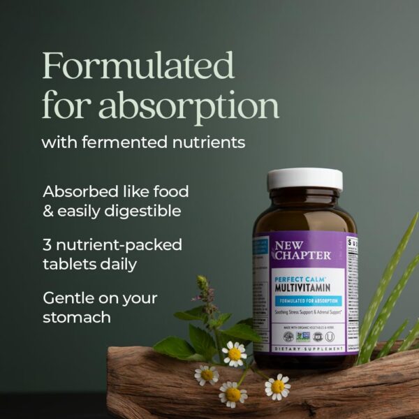 Etiqueta lateral multivitamínico Perfect Calm New Chapter