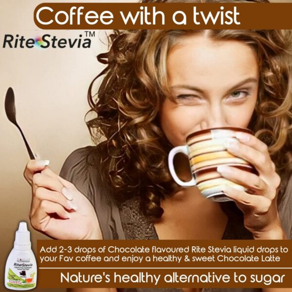 Etiqueta lateral botella stevia líquida Rite sabor canela