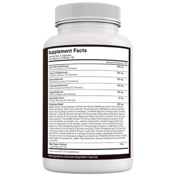 Suplemento para hombres y mujeres con hongos medicinales