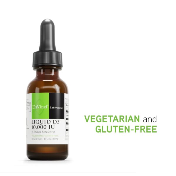 Etiqueta lateral vitamina d3 líquida davinci labs 30 porciones