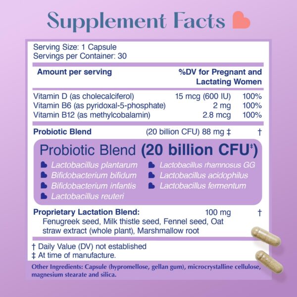 Etiqueta Lovebug postnatal con ingredientes naturales