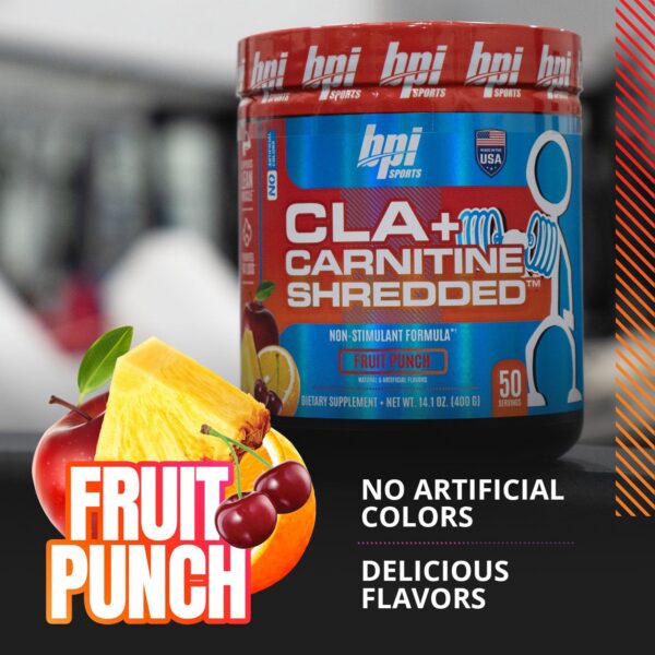 Etiqueta y marca BPI Sports CLA + Carnitina shredded