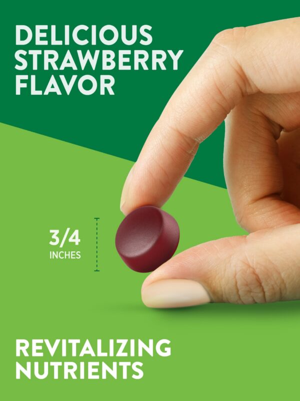 Version 1.0.0 Etiqueta transparente Nature's Truth gomitas D3 B12 sabor fresa