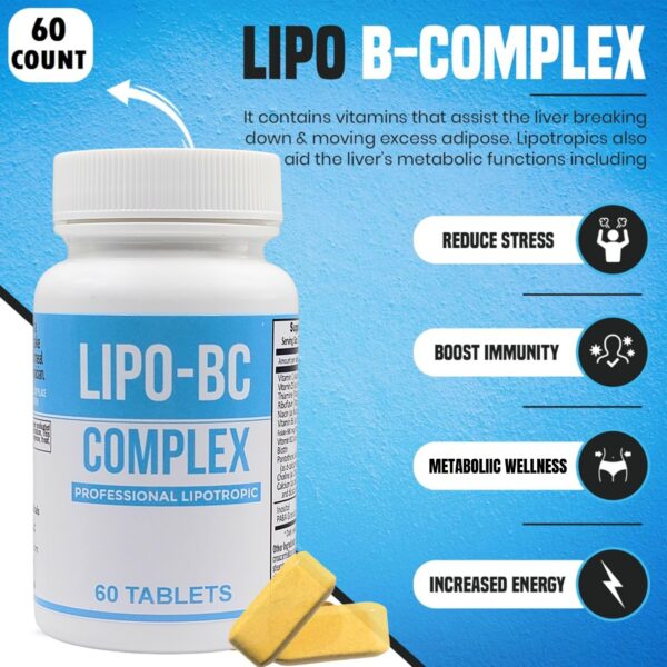 Etiqueta nutricional de Lipo-BC complejo b para salud