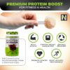 Etiqueta Nutrology con información de proteína whey