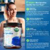 Etiqueta polvo orgánico espirulina azul Biophix