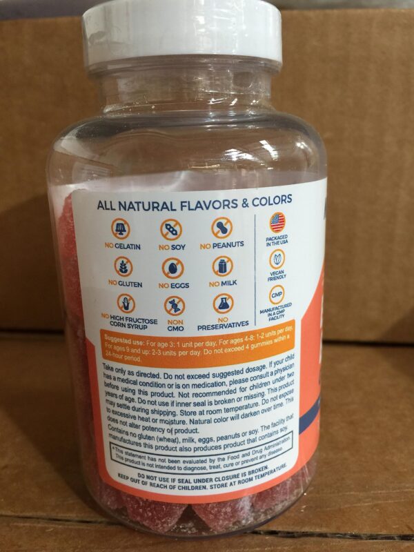 Etiqueta del producto MIGHTY FOX gomitas de saúco para niños