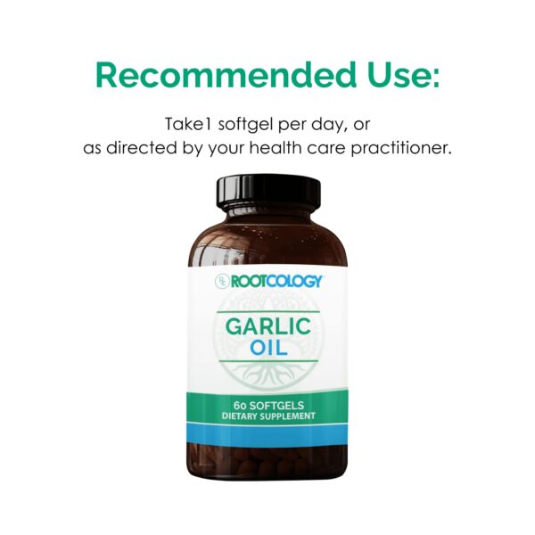 Etiqueta de Rootcology Aceite de Ajo