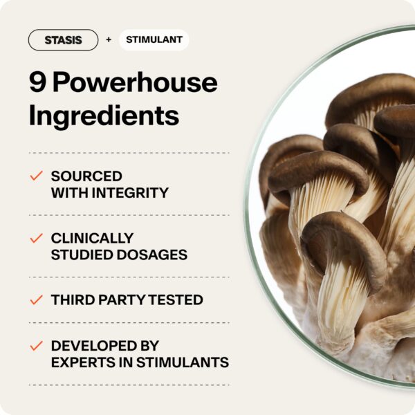 Etiqueta suplementaria de Stasis energía y foco