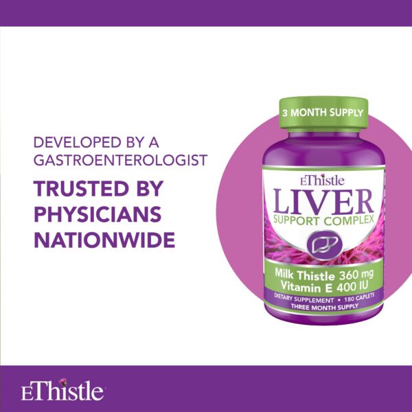 Etiqueta de suplemento dietético EThistle bienestar hepático