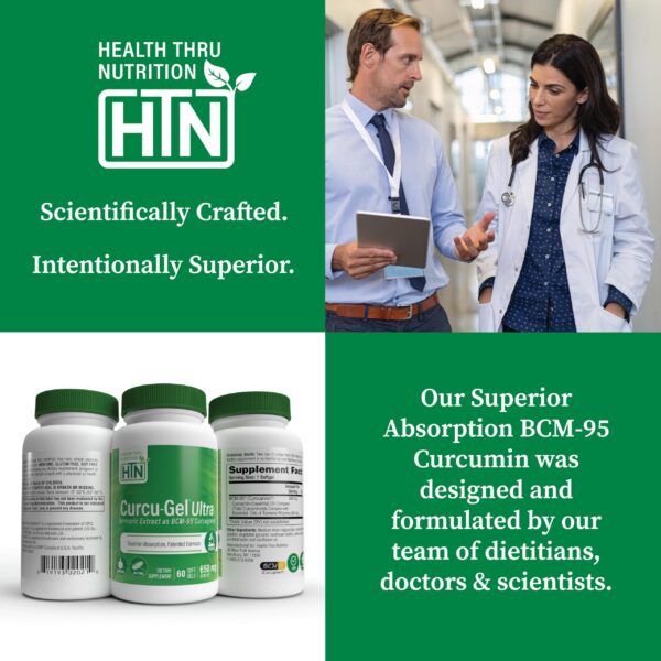 Etiqueta suplemento Health Thru Nutrition Curcu-Gel 650mg