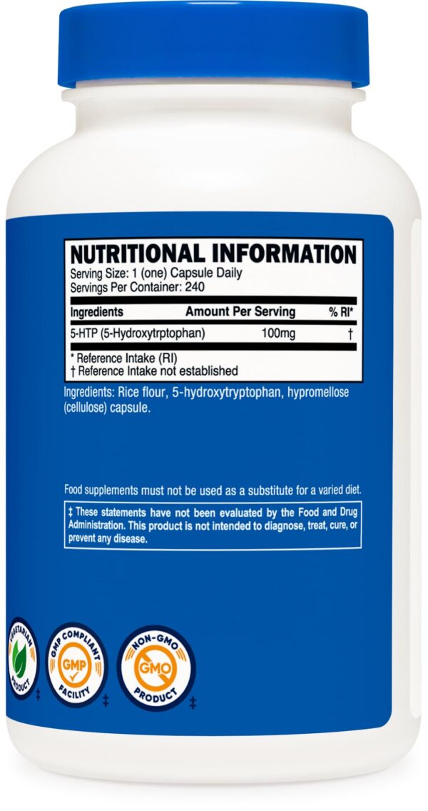 Version 1.0.0 Etiqueta del suplemento Nutricost 5-HTP