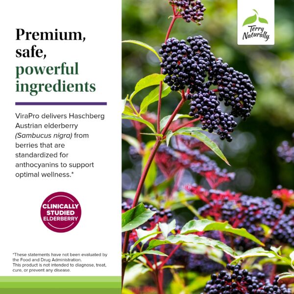 Etiqueta suplemento Terry Naturally ViraPro con ingredientes naturales