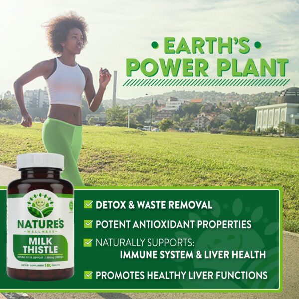 Etiqueta trasera suplemento cardo mariano Natures Wellness