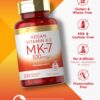 Etiqueta trasera Carlyle vitamina K2 MK7 200 cápsulas