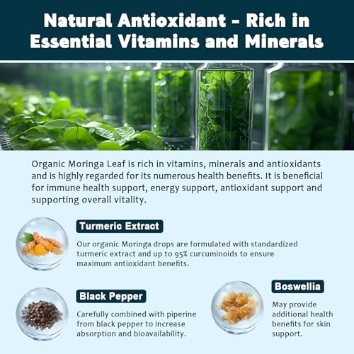 Etiqueta trasera gotas líquidas moringa JIANKYTZ con instrucciones de uso