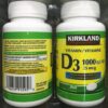 Etiqueta trasera Kirkland D3 360 tabletas