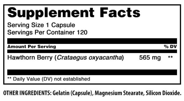 Version 1.0.0 Etiqueta trasera suplemento bayas de espino Amazing Formulas