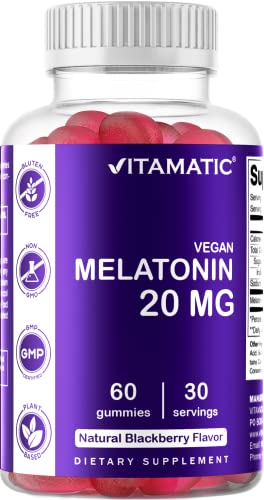 Etiqueta Vitamatic gomitas melatonina veganas 60 unidades
